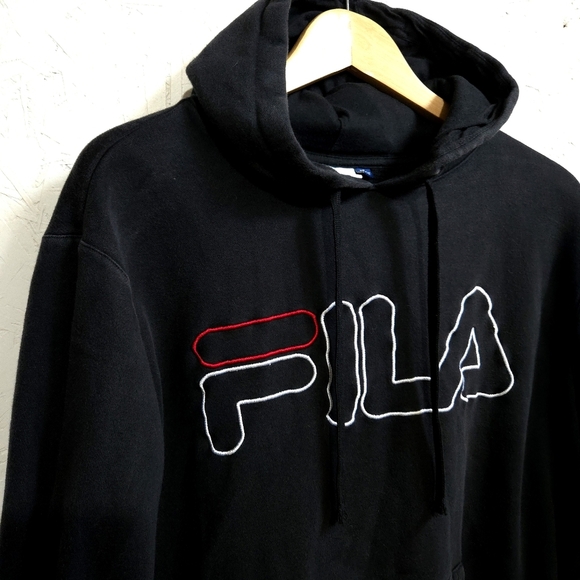FILA | Men's Black Hoodie - Picture 2 of 10